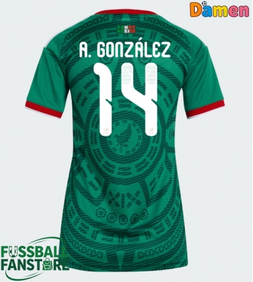 Mexiko Armando Gonzalez #14 Replik Heimtrikot Damen WM 2026 Kurzarm